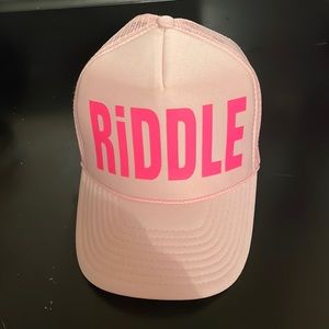 Authentic Pink RIDDLE Trucker Hat- Antony Riddle Trucker Hat